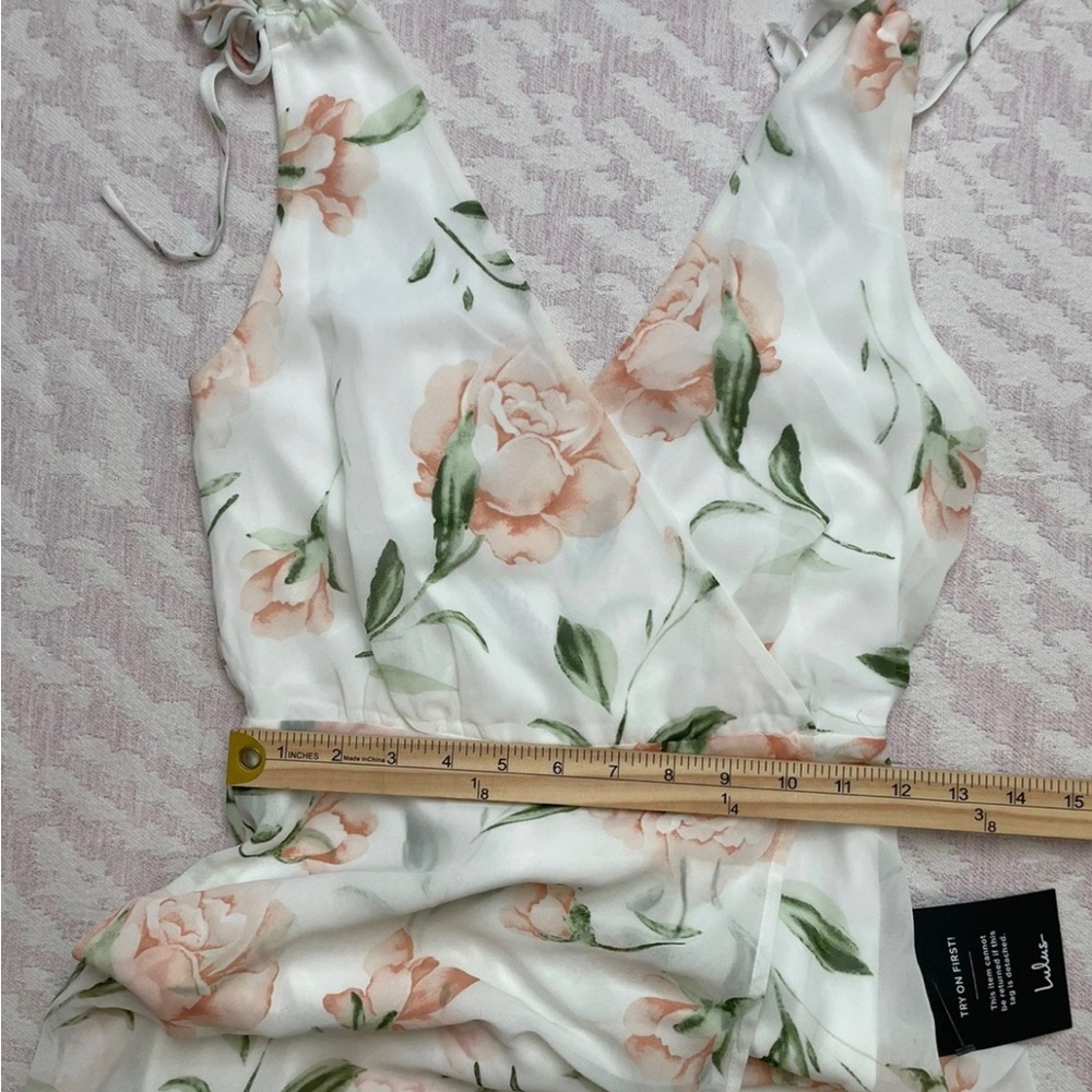 Lulu's White and Pink Floral Maxi Dress - Picture 10 of 12